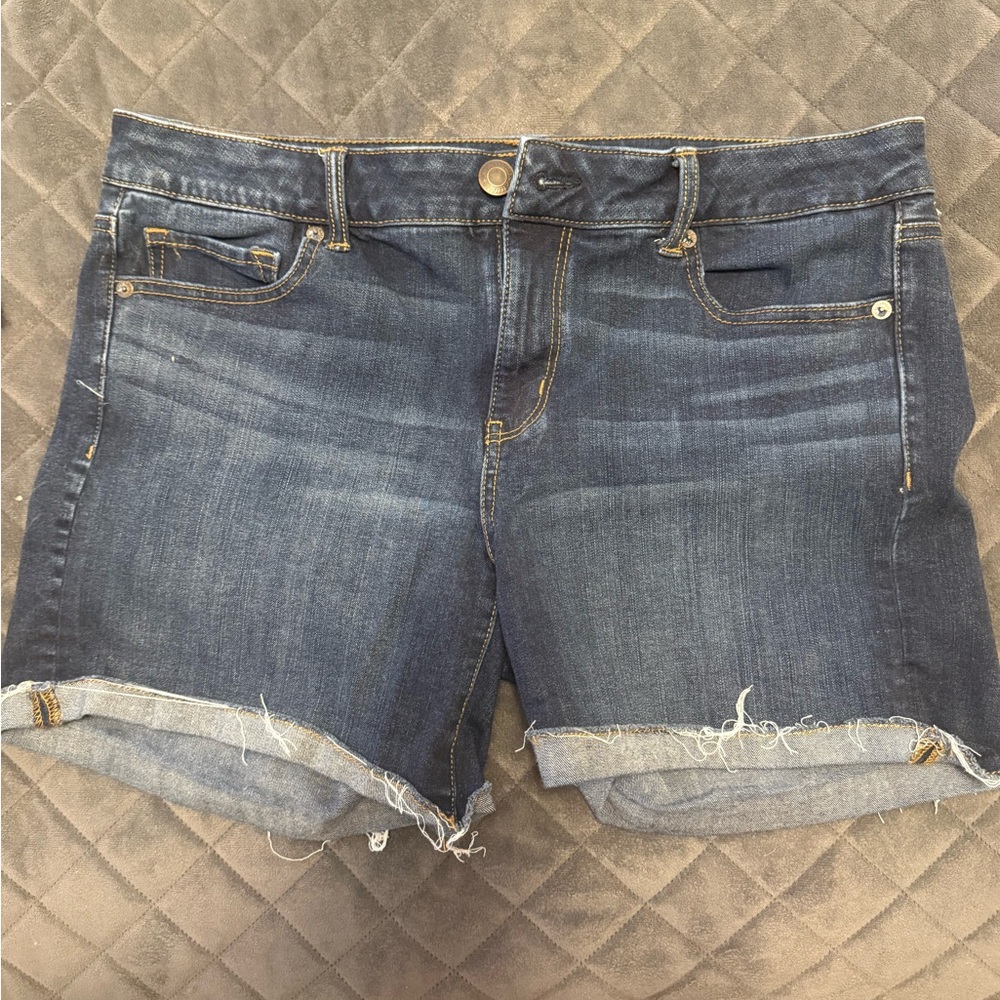 American Eagle Outfitters Distressed Blue Jean Shorts
